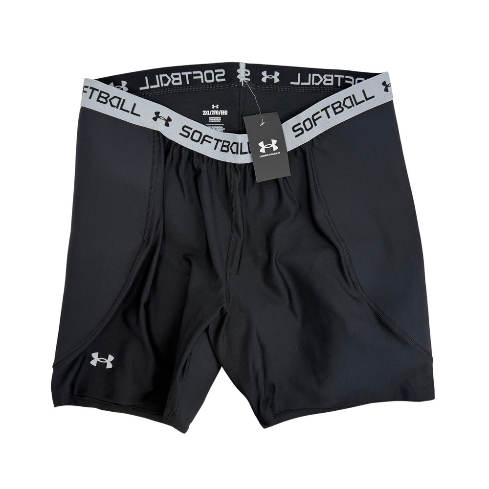 Under Armour Womens‎ Softball Compression Slider Shorts Black 2XL New